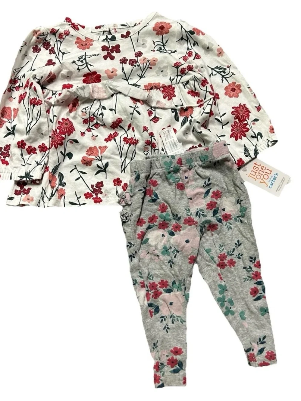 Baby Girl Clothing Long Sleeves Sherpa Vest Sweatpants Size 6-9 Months